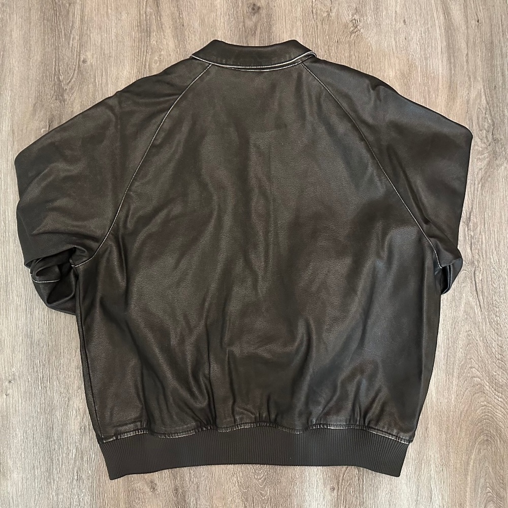 Wild Fable's Women's Distressed Faux Leather Bomber Jacket - Picture 7 of 16